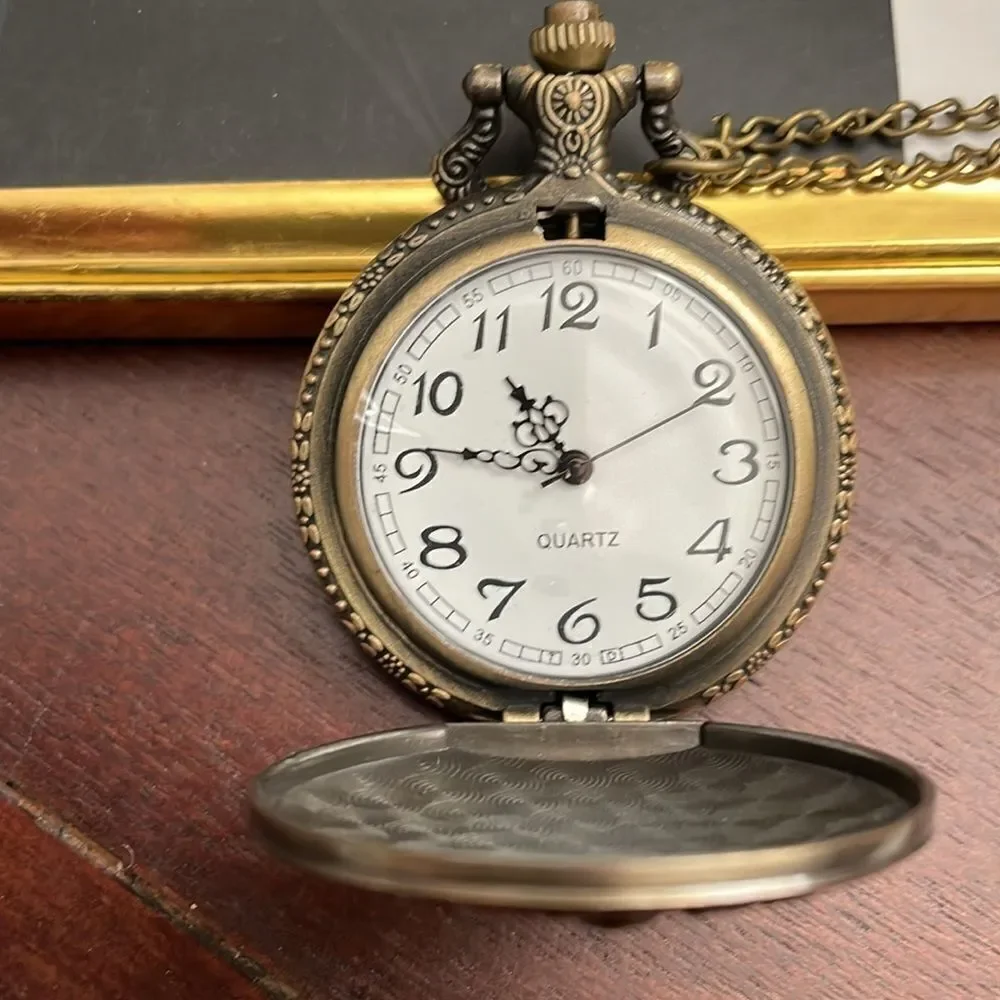 Lady Liberty Quartz Pocket Watch Bronze‎